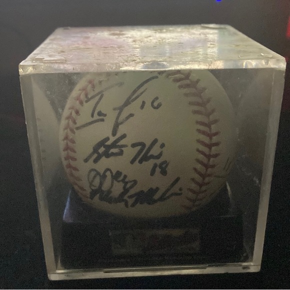 Trying to sell signed baseball to earn money - Picture 1 of 1